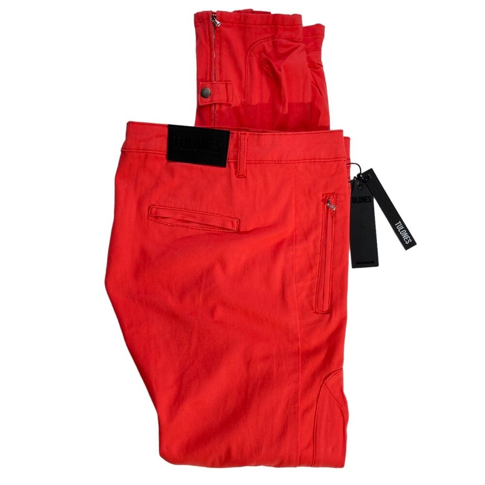 TULONES Mens Cargo Pants Orange Blouse Pants Size 40